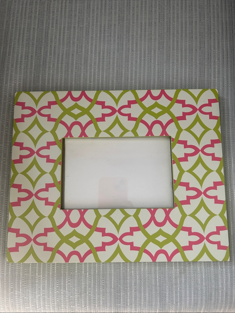 Decorative Pink and Green Patterned Photo Frame